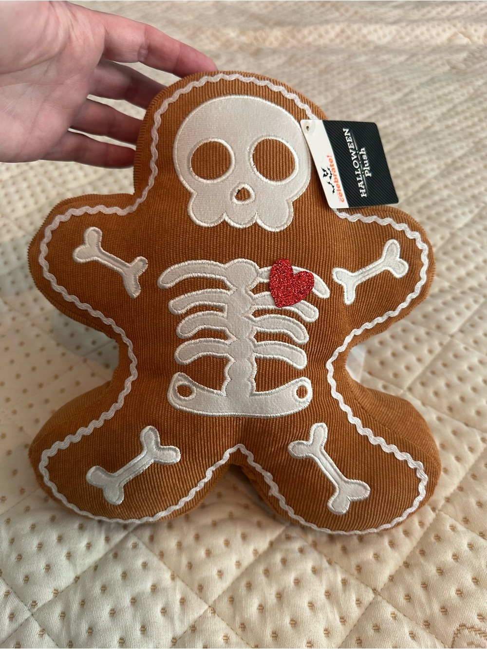 Gingerdead Man Pillow-New with tags